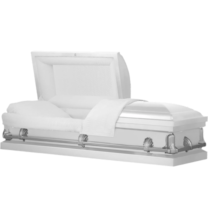Doveran White-Silver Casket - Interior White