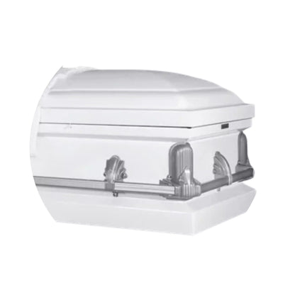 Doveran White-Silver Casket - Interior White